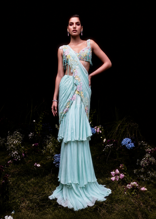 The Turquoise Aheli Saree