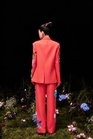 The Orange Elara Blazer Set