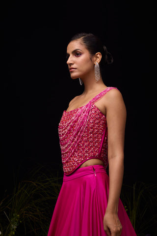 The Hot Pink Carmine Lehenga