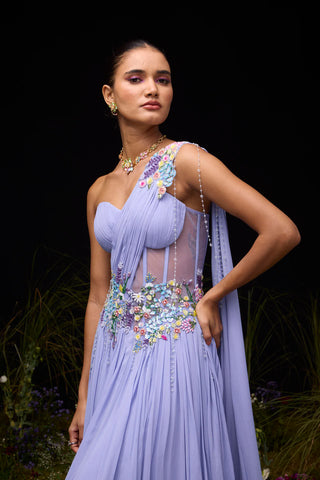 The Periwinkle Aster Gown