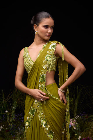 The Green Oriana Saree