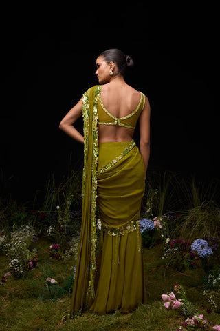 The Green Oriana Saree