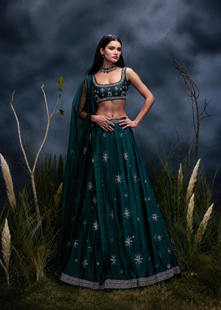 The Green Zehra Lehenga